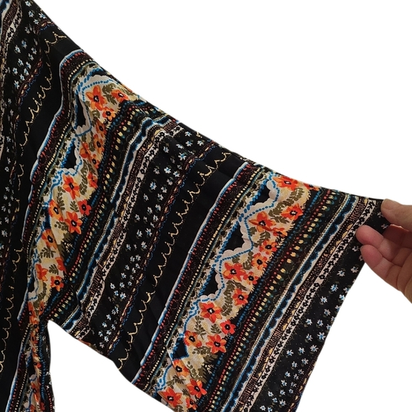 Intimately Free People For You Boho Bodysuit Large Billowy Sleeves Surplice Neck - Picture 5 of 10